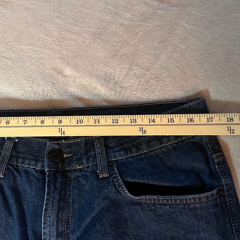 Calvin Klein Jeans Mens 34x32 Straight Leg Dark Wash Blue Denim RN36009